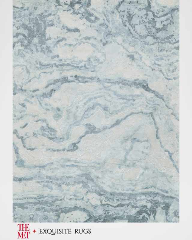 Saccara Hand-Loomed Blue Rug, 8' x 10'
